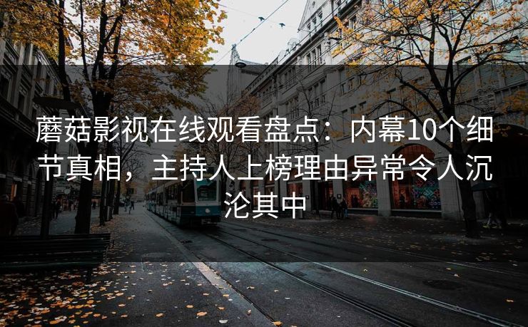 蘑菇影视在线观看盘点：内幕10个细节真相，主持人上榜理由异常令人沉沦其中  第1张