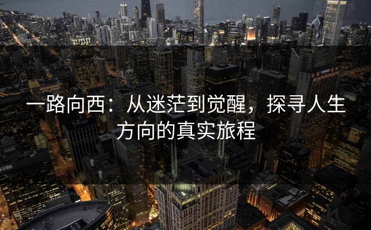 一路向西：从迷茫到觉醒，探寻人生方向的真实旅程  第1张