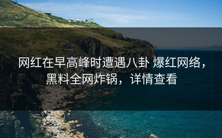 网红在早高峰时遭遇八卦 爆红网络,黑料全网炸锅,详情查看